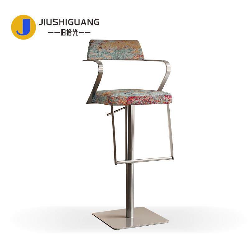 意式轻奢吧台椅简约餐椅客厅前台家用高脚椅设计师餐桌椅子,住宅家具,家用高脚椅,淘宝优惠券,粉丝福利购,淘宝优惠卷