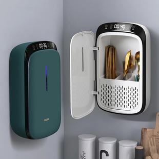 .消毒筷子筒家用带烘干智能餐具消毒机免打孔壁挂大容量收纳盒筷