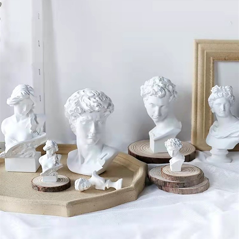 美术石膏教具人物石膏像青年w鲁迅伏尔泰石膏等头像静物素描静物