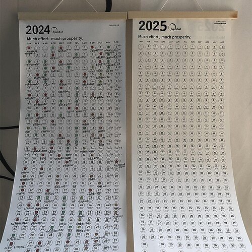 【红薯推荐】日历2025年蛇年新款挂历情侣创意纪念打卡计划表年