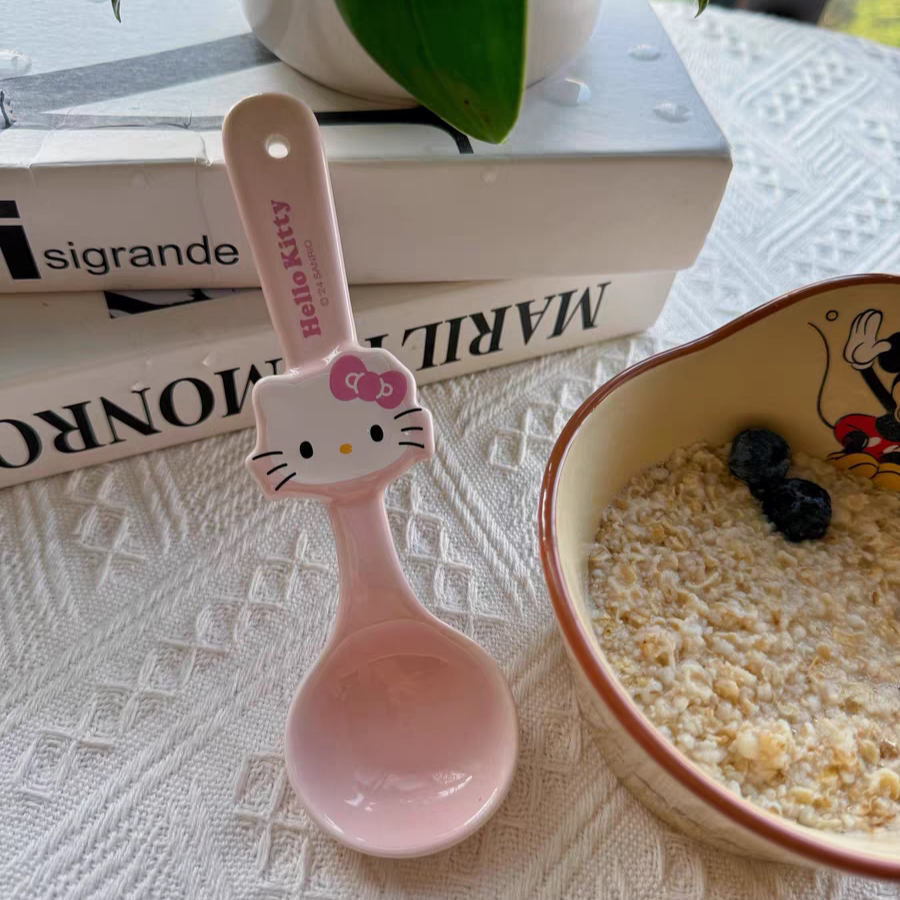 hellokitty陶瓷勺子汤勺食品级可爱儿童吃饭调羹女生家用长柄餐具
