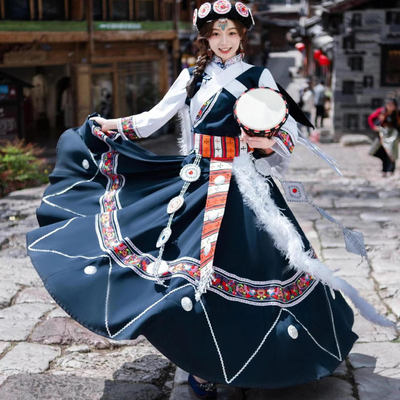 新款纳西族服装云南少数民族服饰