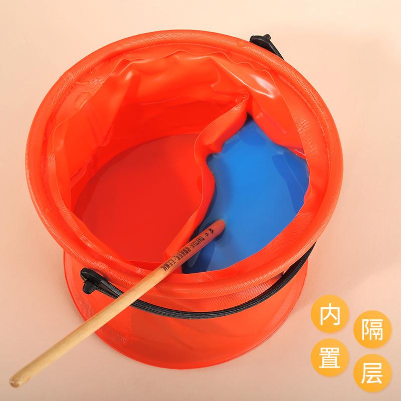天天练洗笔桶 折叠伸缩塑料多功能美术油画水粉水彩画绘画洗笔筒