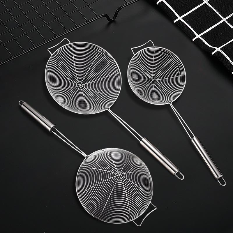 不锈钢漏勺家用火锅捞勺线漏油炸捞面麻辣烫饺子滤网笊篱大号厨房