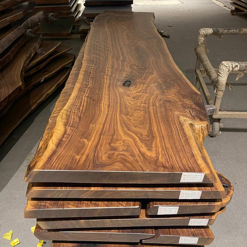 北美黑胡桃木大板实木板整板茶几桌餐桌面板斗柜吧台面板桌板定制