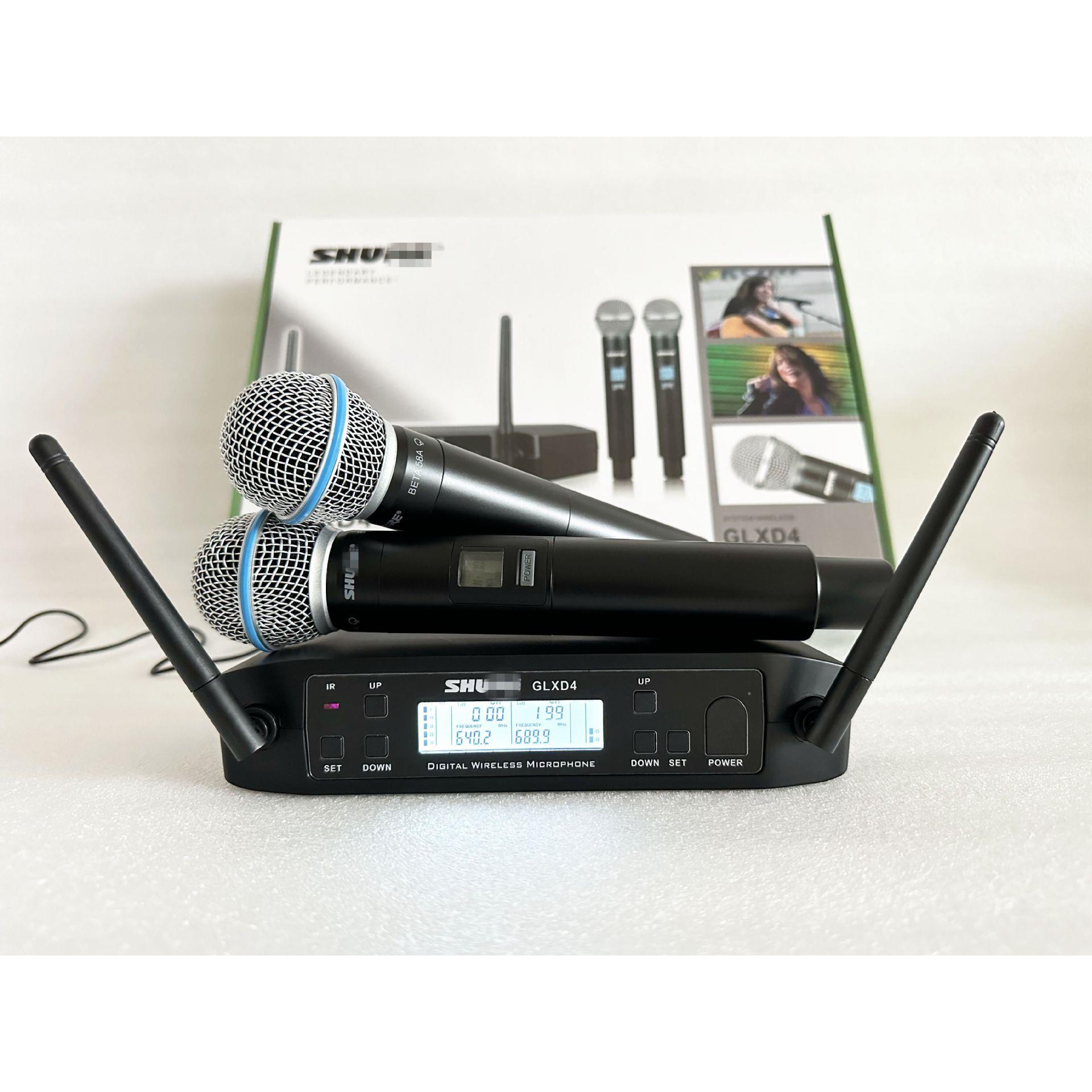 外贸无线话筒glxd4一拖二BETA58A调频U段舞台家用户外高配麦克风