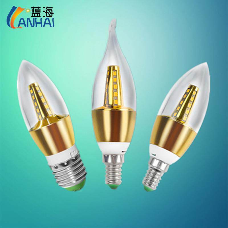 LED蜡烛灯泡 E27E14螺口蜡烛灯led节能灯泡9w12w双色变光拉尾尖泡