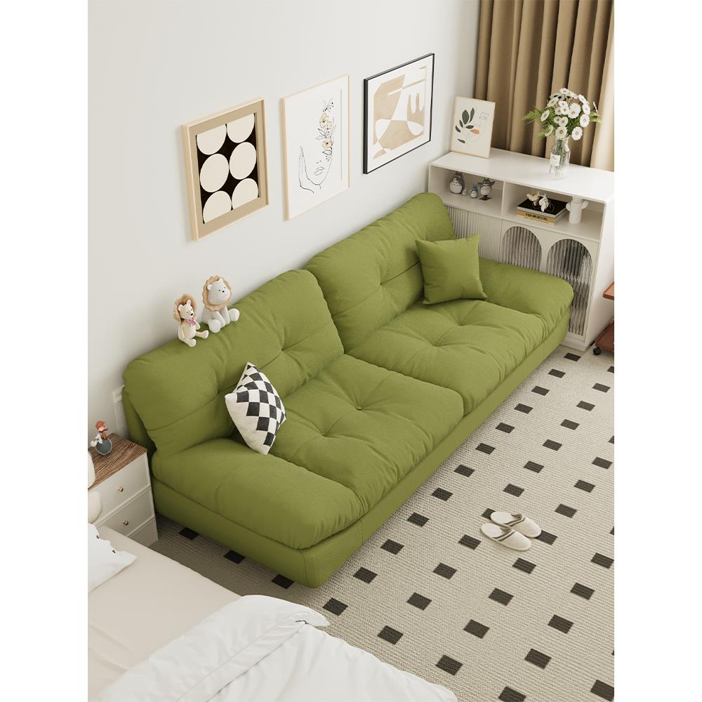 云朵布艺沙发客厅2025新款小户型现代简约双人出租房直排懒人躺椅