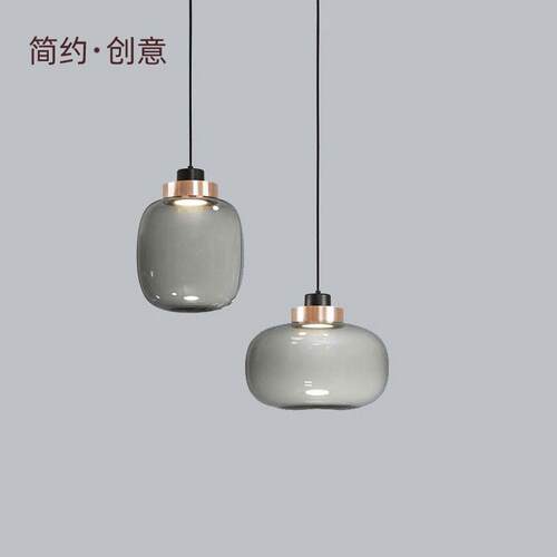 北欧设计师玻璃卧室床头小吊灯极简现代餐厅吧台书房创意装饰吊灯