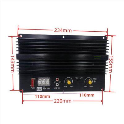 1000W蓝牙全音纯低音炮功放板大功率12V对管8-15寸车载音响炮芯