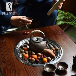 家用围炉煮茶折叠桌室内烧烤户外便携碳火炉轻便旅行茶桌庭院餐桌