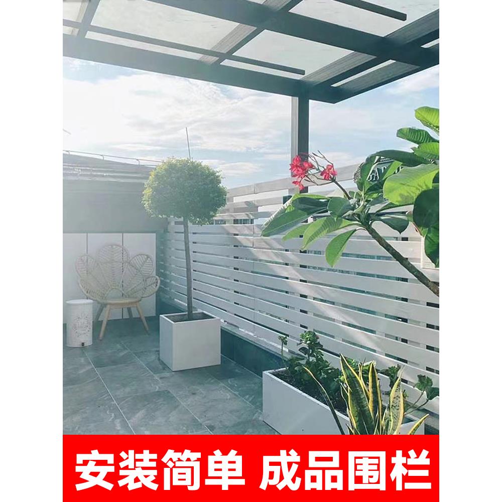 防腐木围栏围墙遮挡栅栏庭院别墅花园户外隔断阳台护栏横条板木门