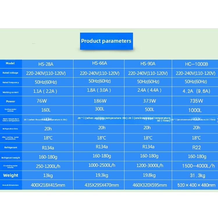 海利冷水机组海水鱼缸制冷静音水冷却低噪音温控设备水族馆Hs28A6