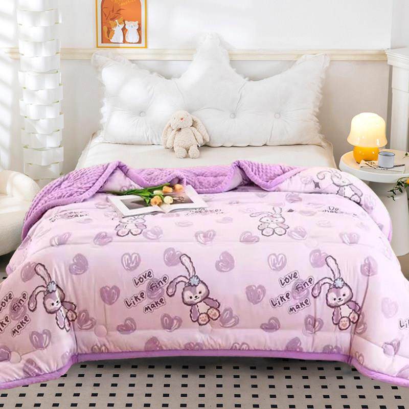 蚕豆绒被3D舒缓蚕豆春秋季被Ab版单、双人学生宿舍加厚毛毯秋冬被,床上用品,化纤被,淘宝优惠券,粉丝福利购,淘宝优惠卷