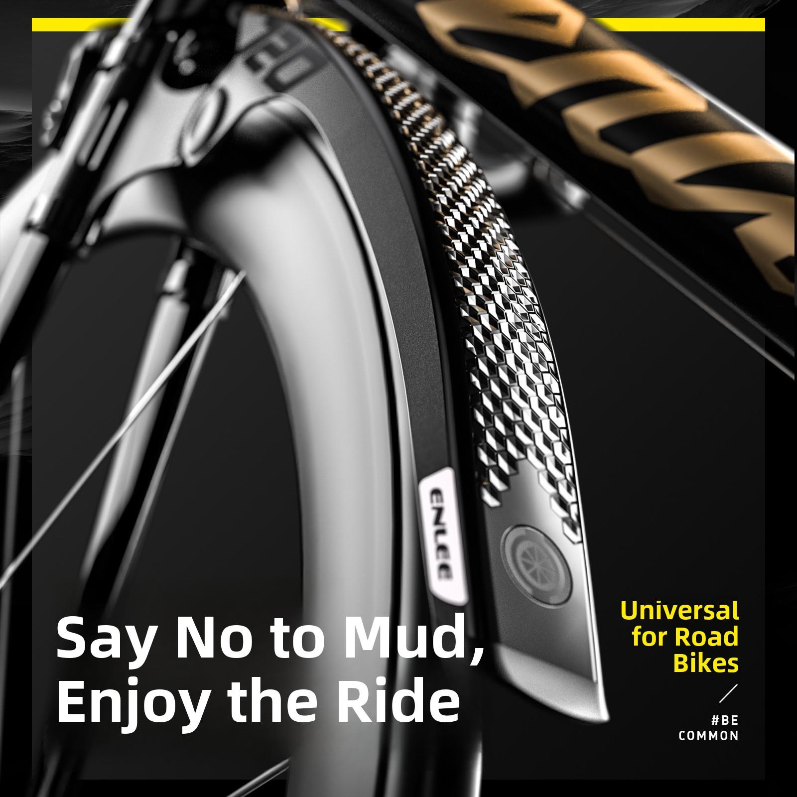 ENLEE公路车挡泥板 瓜车砾石自行车快拆加长档雨板可调节700C泥除