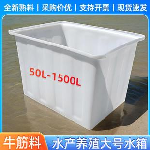 牛筋箱加厚塑料水箱长方形养鱼卖鱼水箱大容量水产养殖泡瓷砖水箱