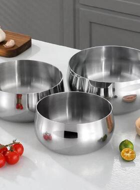 【出口品质】 法海钵316不锈钢泡面碗沙拉碗汤碗水果碗16-18-20cm