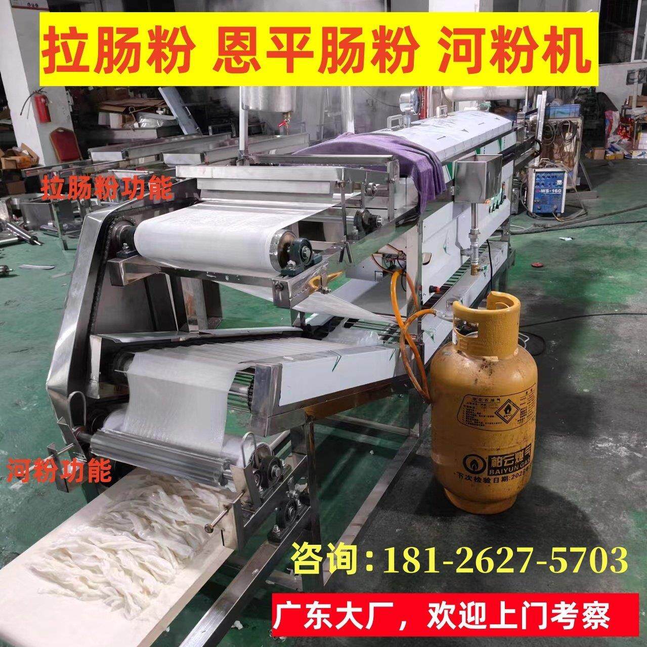 广东泡沫箱布拉肠粉机恩平河粉机凉皮全自动老友大小型猪肠粉粿条