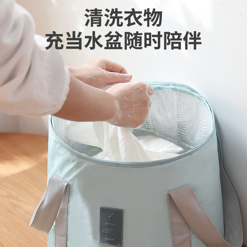 可折叠泡脚袋加高过小腿家用式足浴洗脚盆保温泡脚桶宿舍