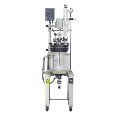 实验室仪器20L夹套玻璃反应釜大型双层玻璃釜FC2003可定制防爆