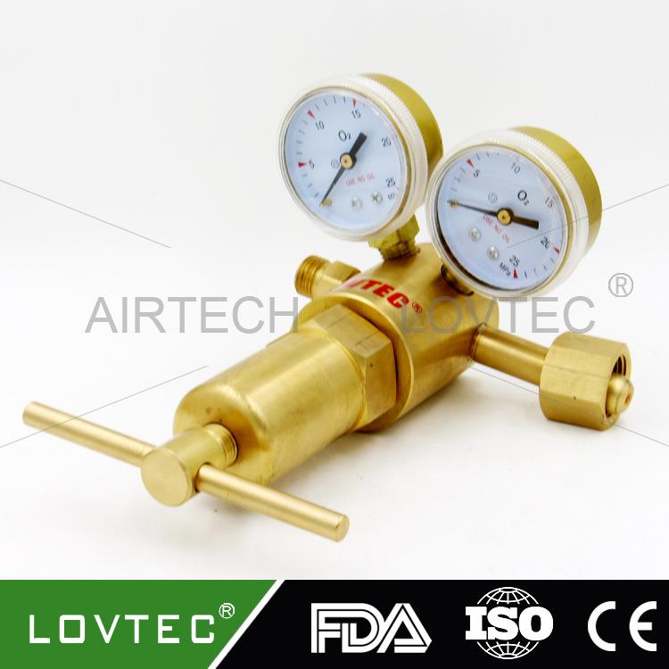 钢瓶高压减压器气体减压阀带两个高压压力表全铜材质调节高压压力