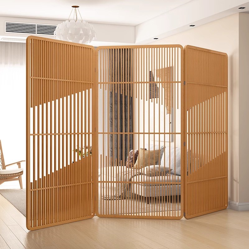 热销新中式屏风隔断墙折叠移动客厅卧室简易镂空遮挡背景墙办公室