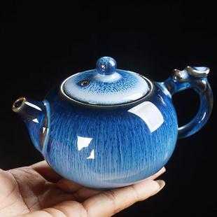 厂家直供窑变天目釉茶壶家用陶瓷功夫茶具龙旦壶建盏泡茶壶西施壶