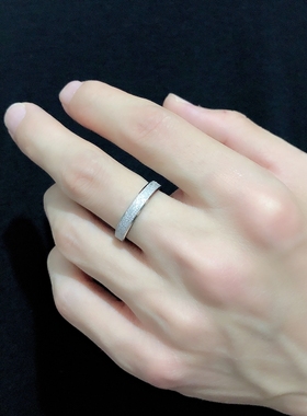 花京远男女款钛钢磨砂不掉色戒指