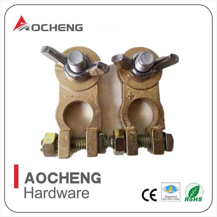 奥诚T017款加厚纯铜汽车电瓶接头蓄电池端子215克正负极卡头