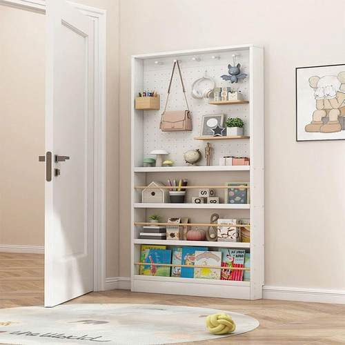 实木洞洞板置物架门后落地架夹缝薄柜缝隙窄柜超薄书架收纳架