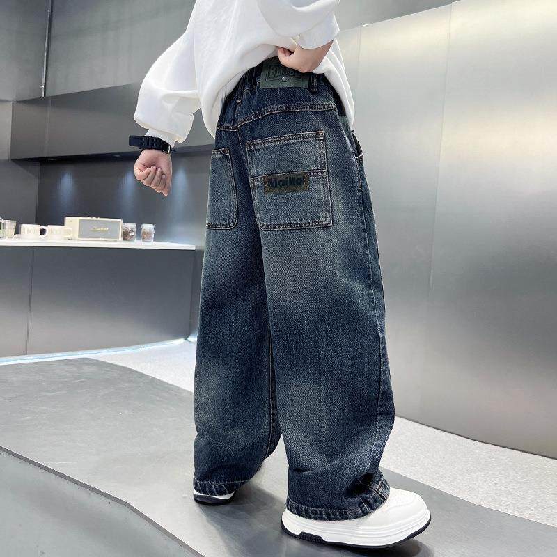 男童牛仔裤春装中大童男孩春款裤子2026新款儿童春秋宽松休闲长裤