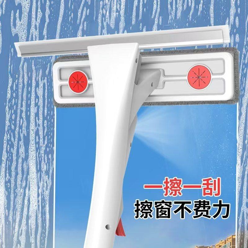 高层玻璃窗外伸缩清洁专用双面刮水器保洁家用清洗工具窗户