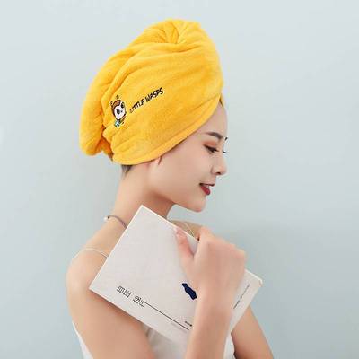 浴帽女2024新款家用柔软吸水干发帽珊瑚绒简约百搭干发巾