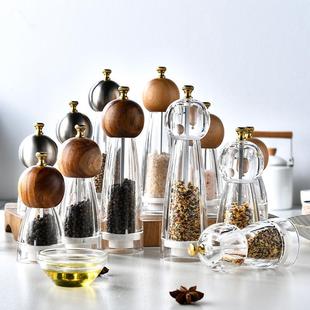 亚克力陶瓷芯胡椒海盐研磨器厨房小工具 5寸6寸8寸手动胡椒研磨器