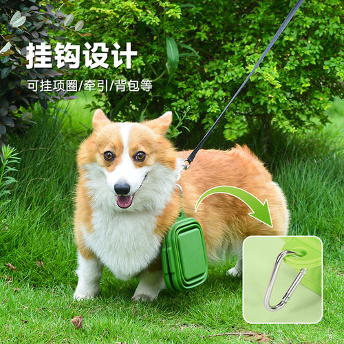 现货方形硅胶折叠碗户外式狗碗狗狗用品喂食器硅胶猫碗慢食碗