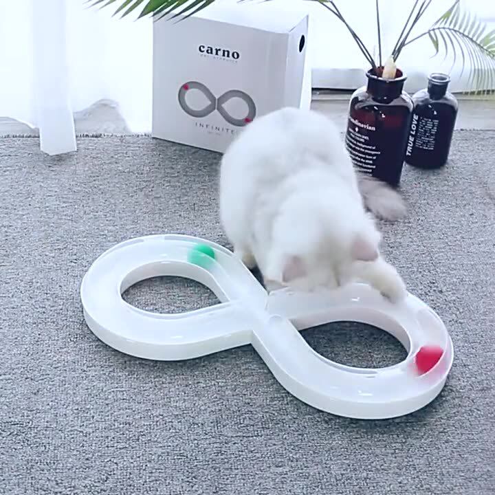 逗猫玩具自嗨猫转盘轨道球猫猫自动逗猫棒解闷小猫咪宠物用品