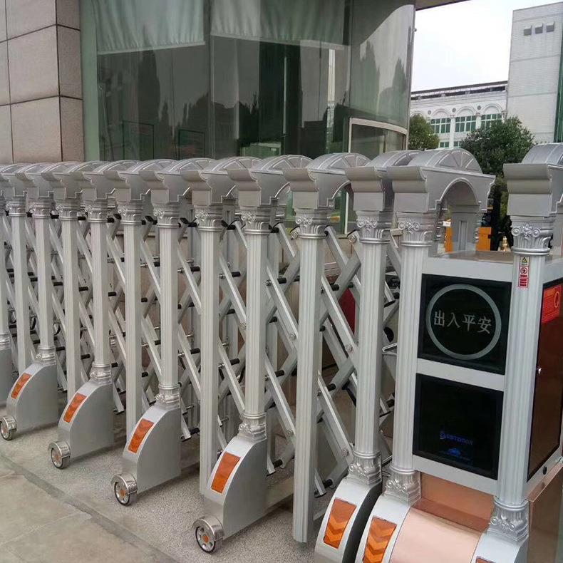 工厂小区工厂无轨伸缩门豪华别墅感应电动门不锈钢伸缩门佛山