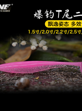 EWE美夏新款爆钓T尾二代路亚饵软饵超软翘嘴路亚马口白条野钓假饵