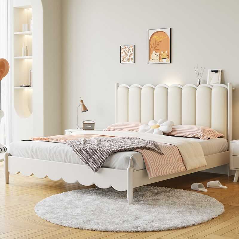 美式白色床法式实木床1.8米简约卧室家用小户型双人1.5m主卧婚床