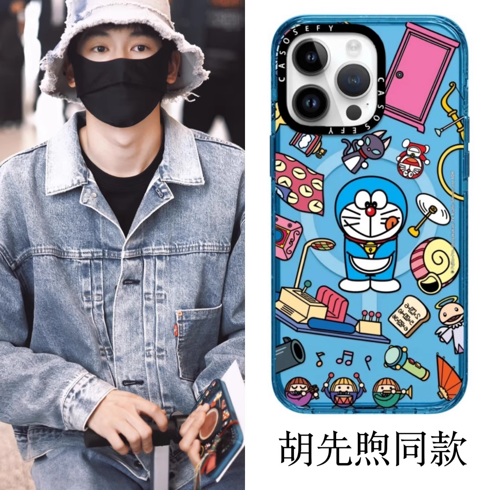 CASE明星同款哆啦A梦苹果手机壳iphone11 12 13 14 15 16promax新款外壳高级感小众磁吸2025网红爆款