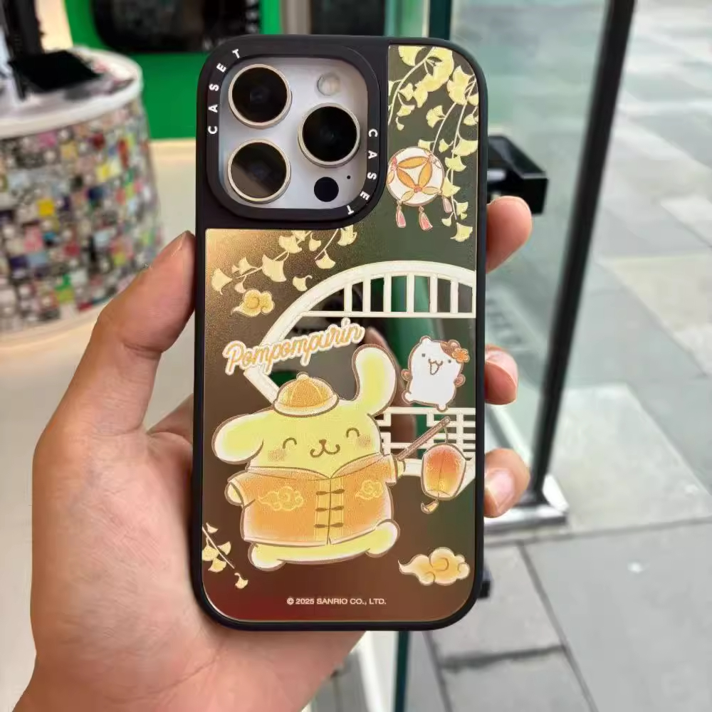 caseti联名新中式三丽鸥家族布丁狗fy苹果手机壳iphone11121314 15 16promax磁吸新款2025网红爆款全包保护套