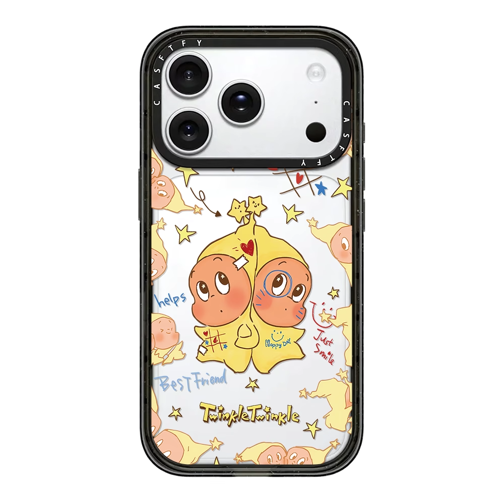 CASE背靠背星星人苹果手机壳iphone11 12 13 14 15 16 17promax新款外壳高级感小众磁吸2025网红爆款