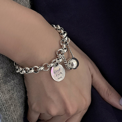 新品Punk Hip Hop Tag Coin Bracelet Bohemian Retro Thai Origi