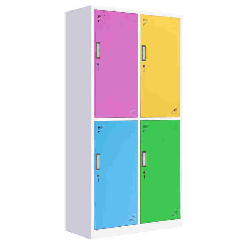 林扬钢制办公员工柜彩色更衣室柜铁皮柜健身房收纳柜文件柜带锁储