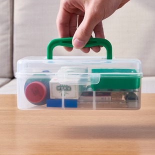 日本进口便携式小药箱家用迷你小型药品收纳盒旅行可爱医药箱小号