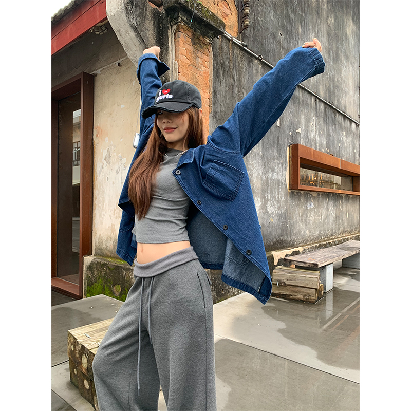 of32 official2025新款高级感潮酷显瘦牛仔外套女设计感小众夹克