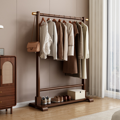 衣帽架落地卧室家用挂衣架室内小型不占空间中式床头挂衣服的架子