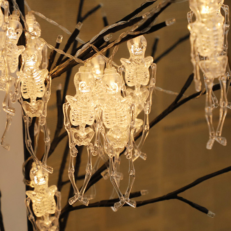 糖果节灯串万圣节灯骷髅头幽灵南瓜蝙蝠装饰彩灯装扮儿童灯饰