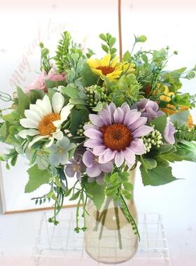 1 beautiful sunflower bouquet silk flower high quality artif