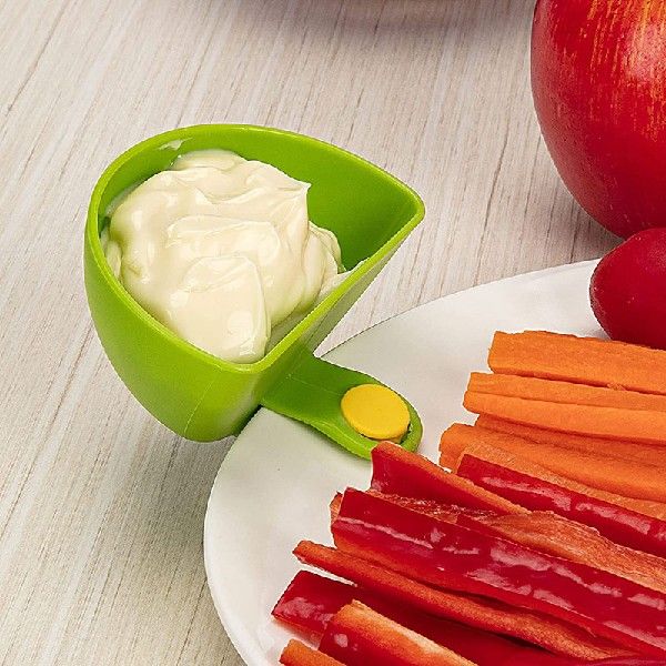 新品4pcs Dip Clip Bowl Kitchen Dipping Bowl For Sugar Salad